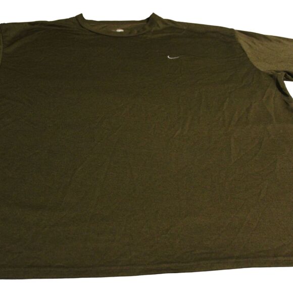 Men's Nike Dry Fit Short Sleeve Pullover Shirt Olive Green Size XL Extra-Large - Picture 5 of 9